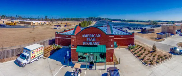 Aerial view of American Flag Storage Reilly Road.