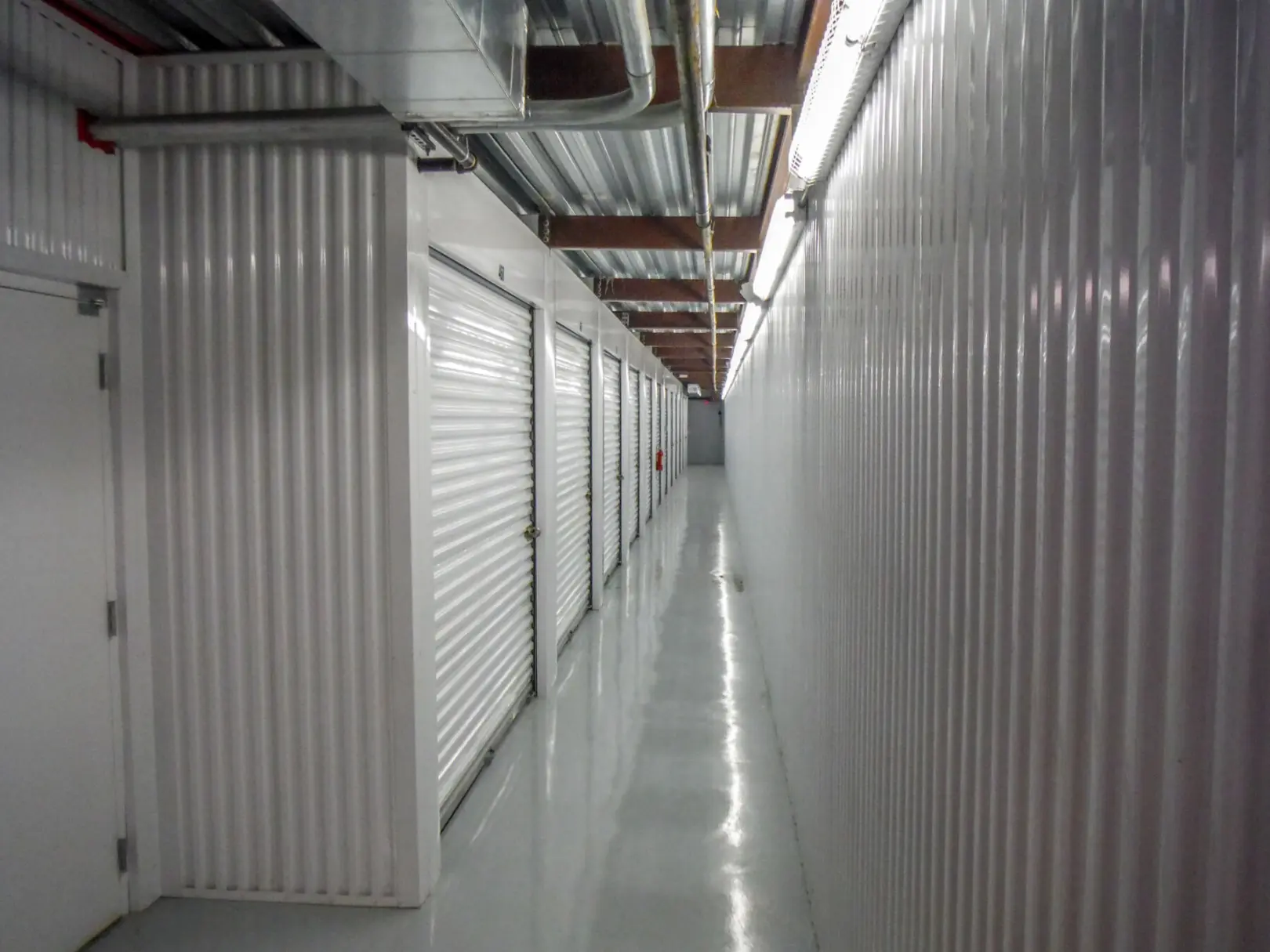 View of hallway at American Flag Storage Santa Fe Drive.
