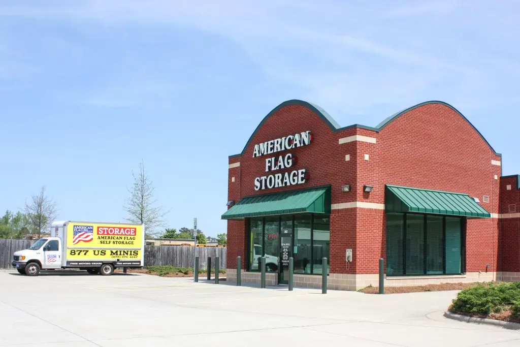 Exterior of American Flag Storage Reilly Road.