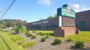 Exterior of American Flag Storage Reynolda Road.